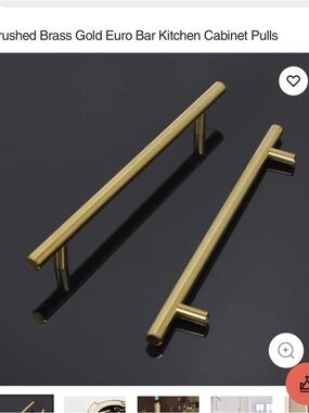 Box of 13 brushed gold hand pulls - new in box